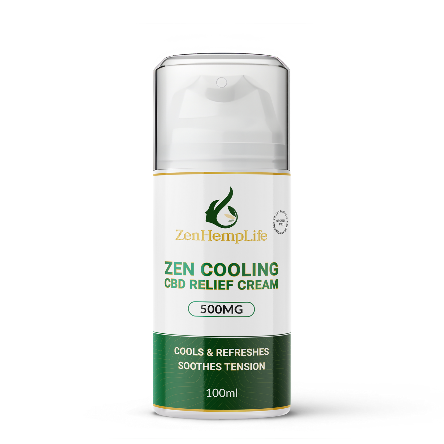 Zen Cooling CBD Relief Cream 500mg – Menthol Muscle Relief