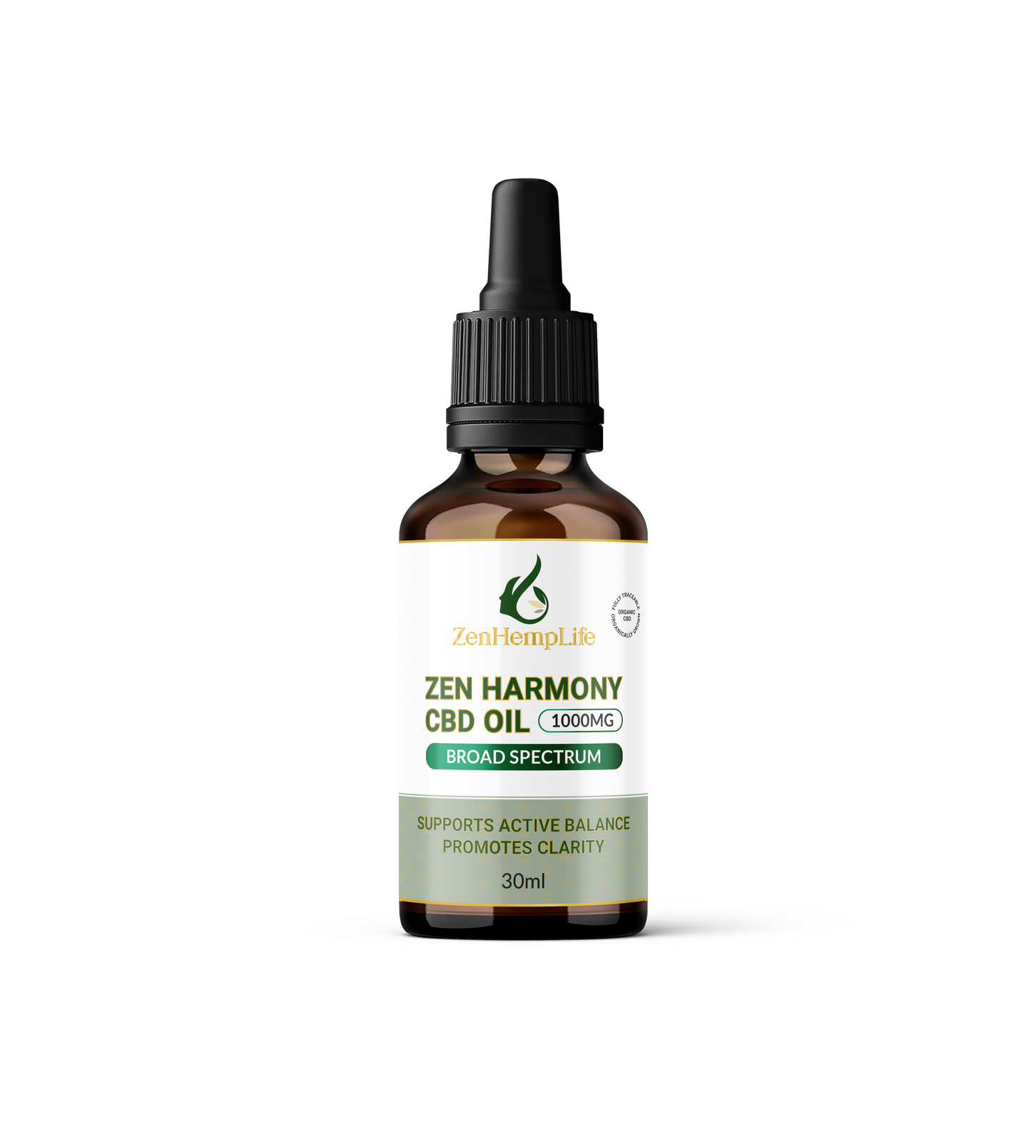 Zen Harmony CBD Oil 1000mg – Broad Spectrum Balance