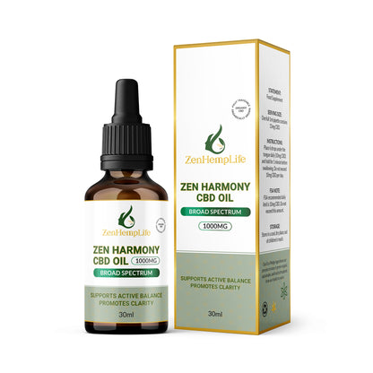 Zen Harmony CBD Oil 1000mg – Broad Spectrum Balance