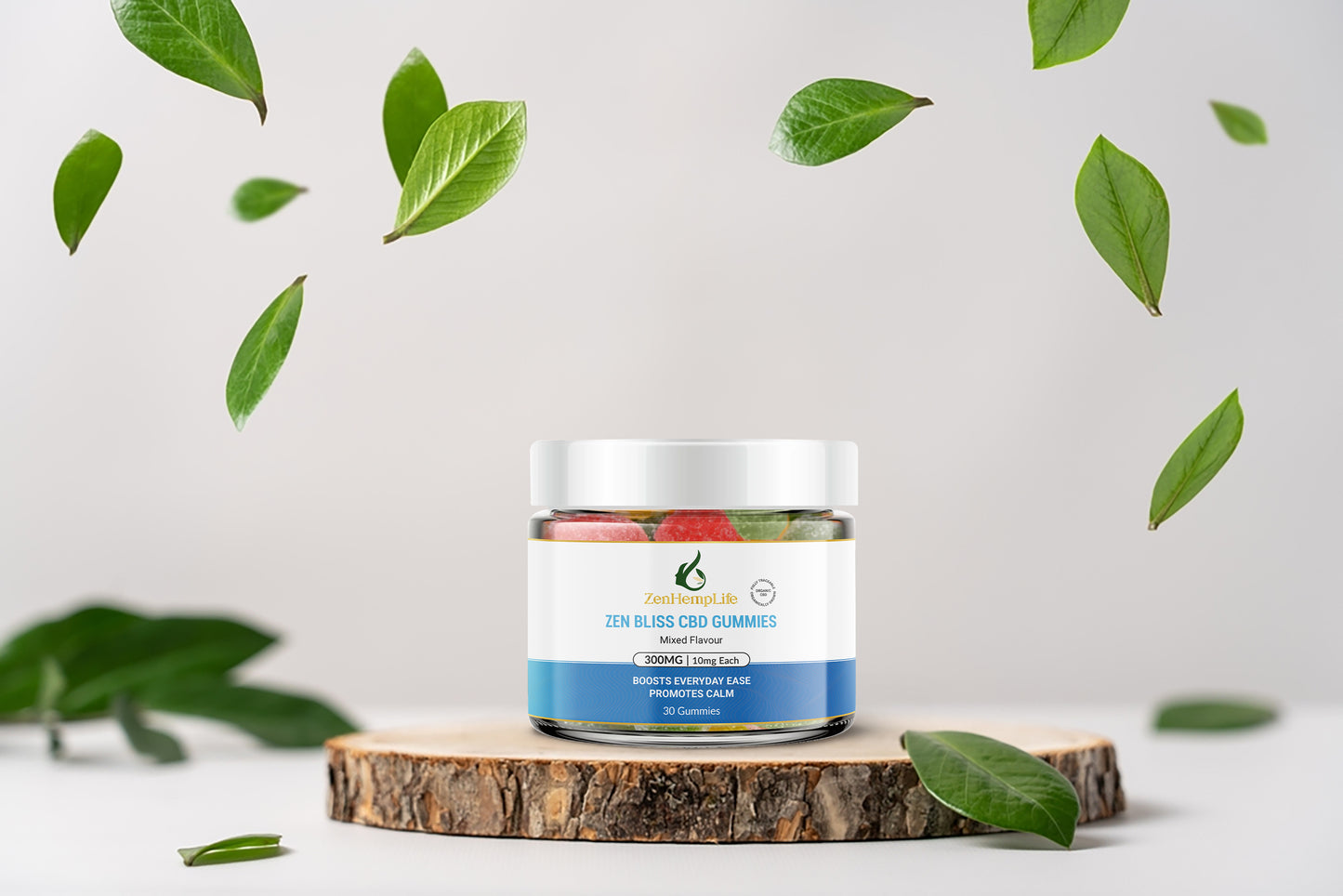 Zen Bliss CBD Gummies 300mg – Vegan & THC-Free