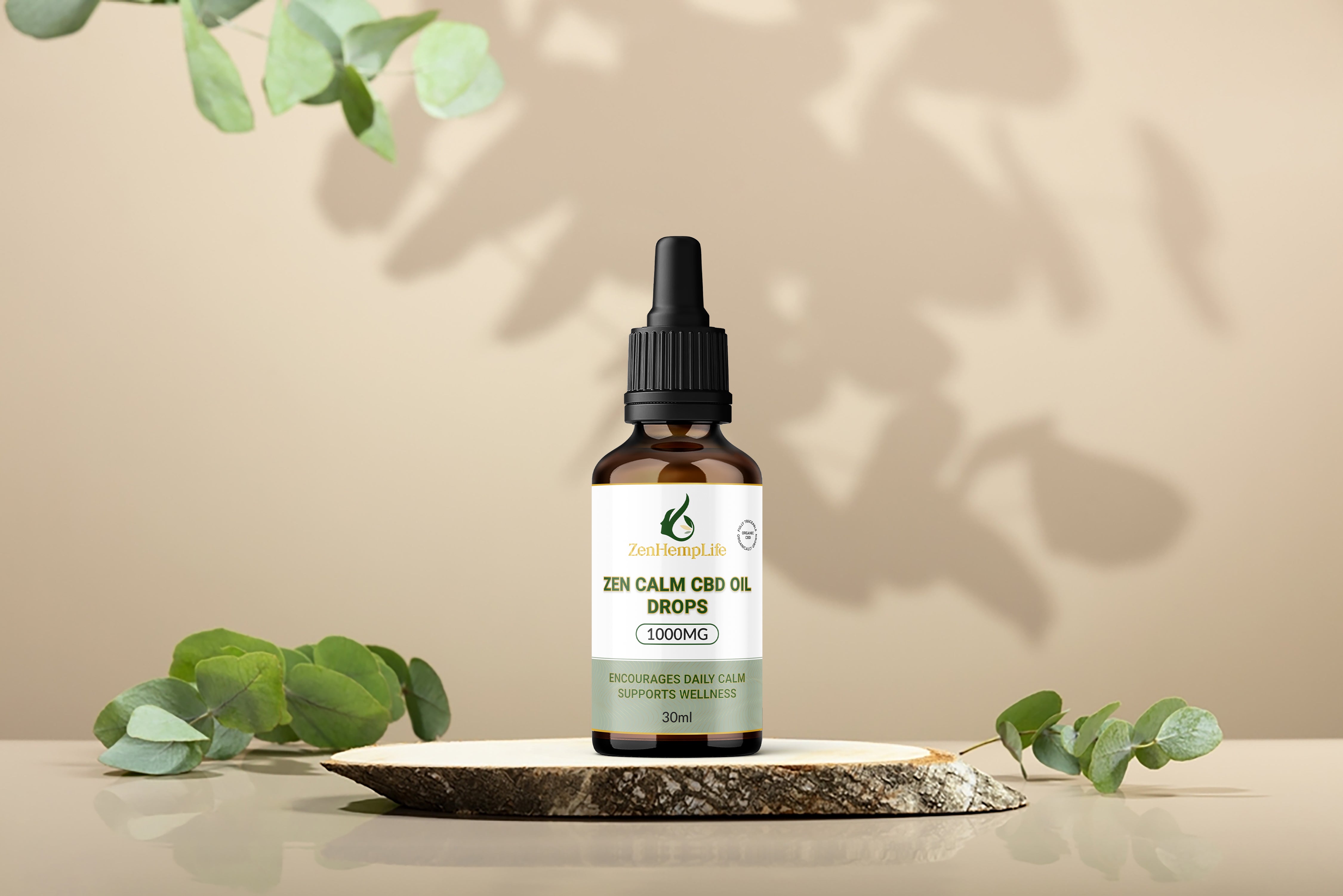 Zen Calm CBD Isolate Drops 1000mg – THC-Free – ZenHempLife