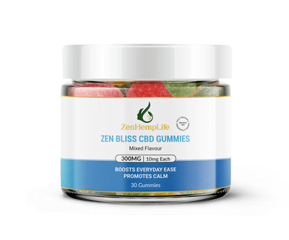 Zen Bliss CBD Gummies 300mg – Vegan & THC-Free