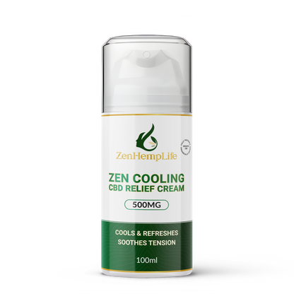 Zen Cooling CBD Relief Cream 500mg – Menthol Muscle Relief